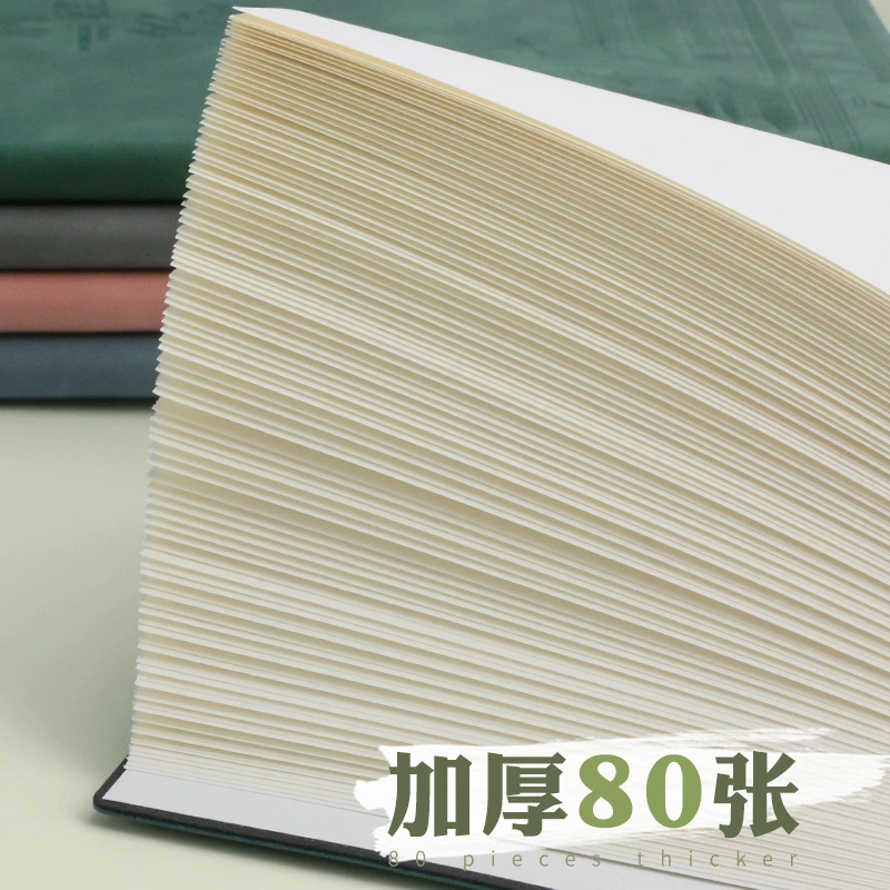 A5 Lined Leather Bound Journal Notebook with Embossed PU Cover